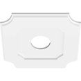 thumbnail image 4 of Ekena Millwork CMP16LE-04000 16 Po OD x 4 Po ID Carré Locke Architecture Grade Médaillon de Plafond Contemporain PVC, 4 of 4