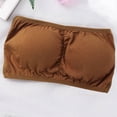 thumbnail image 2 of Jinhomg Women Bandeau Bra Padded Strapless Bralette Bra Seamless Bandeau Tube Top Bra Yellow Free Size, 2 of 7