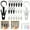 Black+White, variant on 20PCS Laundry Hooks with Clips Super Strong Plastic Home Travel Swivel Hanging Hanger Closet Organizer Clamps Socks Boot Bras Towels for Bathroom Wardrobe Kitchen Office