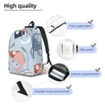 thumbnail image 4 of Yiaed Cute Chameleons On Blue Print Backpack, Premium Laptop Backpack, Travel Backpack for Women, Lightweight Backpacks, Comfortable Back Pack-Medium, 4 of 5