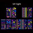 thumbnail image 3 of Pegatinas temporales de luz UV A prueba de agua, luminosas, brillan en la oscuridad, fiesta nocturna, Bar, cara, cuerpo, tatuaje, decoración, 3 of 4