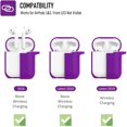 thumbnail image 4 of Coffea Protective Silicone Case with Keychain for AirPods 1 & 2 (Front LED Not Visible) (Purple), 4 of 7