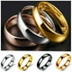 thumbnail image 2 of 6-12 Elegante Liso Acero Inoxidable Simplicidad Cincin Hombres Mujeres Camber Anillos Joyería De Mujer Gao Jiahui  unisex, 2 of 2