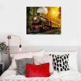 thumbnail image 5 of Acheng Canvas Wall Art Steam Engine Train in Sunset Forest Wall Art Painting The Picture Print On Canvas Car Pictures for Home Decor Decoration Gift 20x16in, 5 of 6