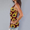 thumbnail image 4 of Gibobby Camisetas sin mangas para mujer Blusas de viaje con cuello redondo(Rojo,CH), 4 of 5