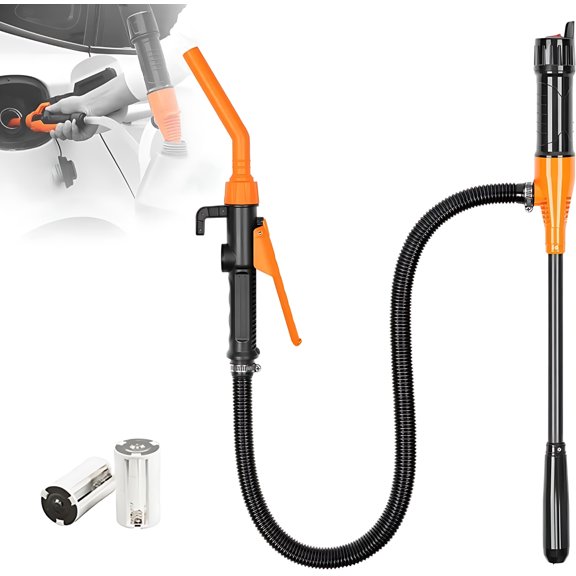 Portable Electric Siphon Pump – Battery Powered Transfer Pump for Gas, Diesel, Water, Oil – Lightweight Multi-Use Fuel Pump for Emergency, Home, Boat, RV, Outdoor Use