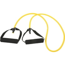 Hemoton Elastic Resistance Bands with Handles for Strength Training, Physical Therapy, Pilates - Yellow, 15 lbs Pull Rope Workout Bands