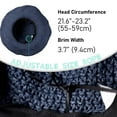 thumbnail image 5 of Women Floppy Sun Hat Summer Wide Brim Beach Cap Packable Cotton Straw Hat for Travel, 5 of 6