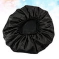 thumbnail image 4 of Gorro de dormir extragrande de seda y satén con doble elástico, para organizar el cabello (negro), 4 of 7