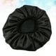thumbnail image 4 of Gorro de dormir extragrande de seda y satén con doble elástico, para organizar el cabello (negro), 4 of 7