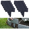 thumbnail image 1 of Imitation Stone Garden Fence, DIY Faux Stone Landscape Edging Border for Landscaping, Plastic Retaining Garden Fence, Interlocking No-Dig Decorative Lawn Edging, 1 of 7