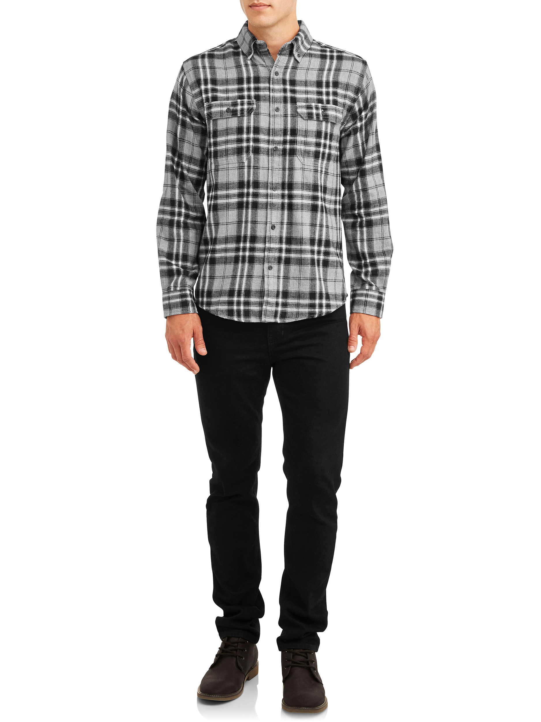 George Men's and Big Men's Long Sleeve Super Soft Flannel Shirt, up to size 3XLT - image 2 of 4