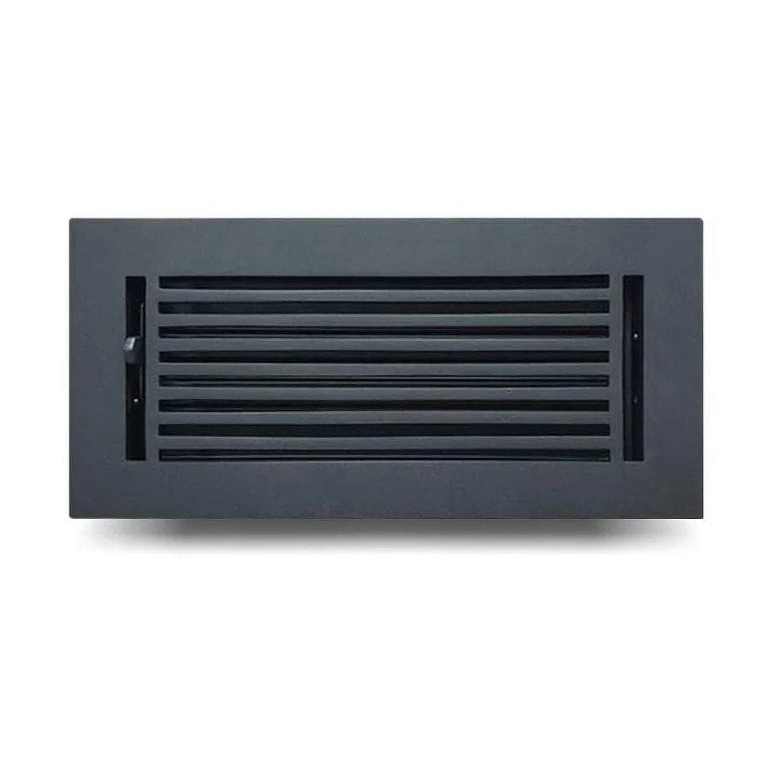 Prima Decorative Black 4" x 10" Cast Aluminum Rust  Floor Register Vent Cover for Floors, Walls & Ceiling