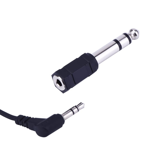Worgeous 15pcs 6.5mm To 3.5mm Jack Audio Sound Mixer Microphone Connector Converter Adapter Plug for Mixer Mixing Console (Black)