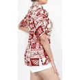 thumbnail image 3 of HAPPY BAY Women's Button Down Blouses Summer Beach Party Short Sleeve Blouse Shirt Blouses Button up Dress Shirts Hawaiian Dresses for Women XXL Aloha Turtle, Red, 3 of 4