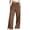 Coffee, variant on Mercatoo Teen Girls Cotton Linen Pants Kids Casual Baggy Straight Wide Leg Sweatpants Youth Elastic High Waisted Unifor1 Dress Pant