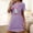 Purple, variant on Sakmal Moomoo Night dress for Women Spooky Season Casual Blue Short House Dress Ghost Print Short Sleeve Nightgowns for Women