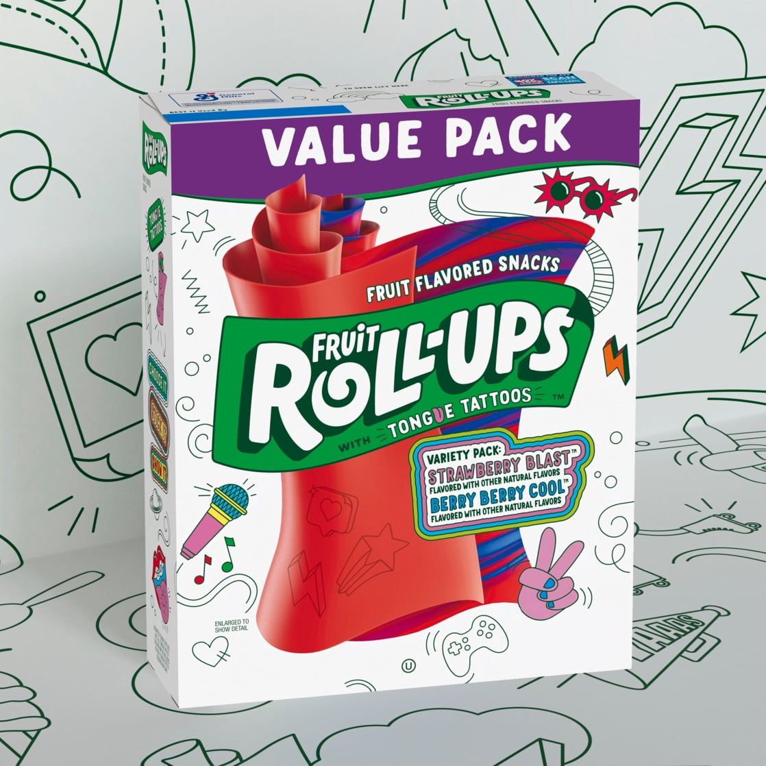 (6 pack) Fruit Roll-Ups Fruit Flavored Snacks, Gluten Free Variety Pack (20 Count)