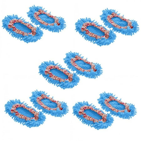 

10PC Multifunction Floor Dust Cleaning Slippers Shoes Lazy Mopping Shoes Home Floor Cleaning -Fiber Cleaning A