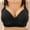 Black, variant on Woman's Solid Color Comfortable Hollow Out Perspective Bra Underwear No Rims