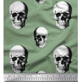 thumbnail image 1 of Soimoi Rayon Crepe Fabric Horror Skull Halloween Decor Fabric Printed Yard 46 Inch Wide, 1 of 1