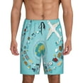 thumbnail image 2 of Daiia Travelling on Airplane Mens Woven Stretch Pajama Short,Short Pajama Pants-Medium, 2 of 9