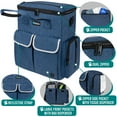 thumbnail image 3 of PetAmi Dog Travel Bag Pet Supplies Accessories Organizer For Traveling, Camping, Weekend; Cat Pet Travel Bag Kit includes 2 Food Storage Containers, 2 Collapsible Bowls, 1 Feeding Mat (Navy Blue), 3 of 7