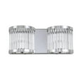 thumbnail image 4 of Safavieh Karter Modern Glam Two Light Wall Sconce, Chrome/Clear, 4 of 4