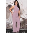 thumbnail image 2 of KOH KOH Long Pants Jumpsuit Formal One Piece Cocktail Evening Fall Dressy Pantsuit Romper Workwear Casual Outfit Tall Sleeveless Playsuit For Women Dusty Pink XXXX-Large US 26-28 NT202, 2 of 3