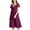 Wine—Nightgowns for Women, variant on BVOFAR House Dress for Older Women Vintage Nightgowns Short Sleeve Nightdress Square Neck Victorian Sleepwear Loungwear Pleated Ruffle Nighties Watermelon Red Free Size