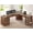 Brown, variant on 55.1" Farmhouse Office Desk with 3 Drawers for Home Office | Computer Desk with File Drawer & Storage Shelves,Executive Desk with Power Outlet for Home Office,,White and Brown