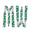 thumbnail image 1 of EeaseMX 2 tirantes elásticos de trébol de cuatro hojas de 2,5 cm de ancho con 3 clips para hombres y mujeres (trébol de cuatro hojas verde), 1 of 7