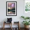 thumbnail image 2 of Art.com The Planet Saturn Lights Up the Sky of One of its Moons Called Titan Art Print, Black Frame Wall Art, 32" x 44", 2 of 4