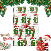 67 wrapping sheets, 67 emoji-themed fun holiday gift wrapping sheets for teenagers, Santa Claus 67 emoji-themed gift wrapping sheets, unique six- or seven-sheet holiday wrapping sheets.