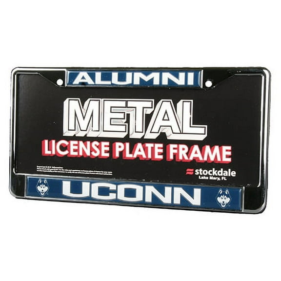 Uconn Huskies Alumni Metal License Plate Frame W/domed Insert - Alumni/UConn