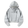 thumbnail image 1 of Sudadera con capucha para mujer, otoño e invierno, elegante sudadera con capucha y cordón corto XL, 1 of 8