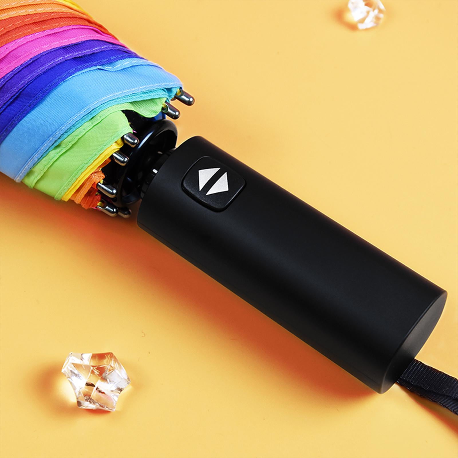 Windproof Umbrella for Rain Large Rainbow Umbrella for Adults for Men Women