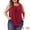 Burgundy, variant on DARING DIVA Women's Plus Crew Neck Boho Pleated Curved Hem Tank Top Blouse 1X Orange