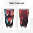 thumbnail image 3 of KLL Red Flame Wolf Head Print 40oz Stainless Steel Insulated Car Cup with Spillproof Lid - Keep Your Drink Hot or Cold on the Go-Without Straw, 3 of 8