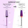 thumbnail image 3 of Brocas para uñas MelodySusie Super Cut Edition 5 en 1, color morado, 3 of 7