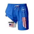 thumbnail image 5 of CONZONE 4Th Of July Mens Swim Trunks With Mesh Liner Patriotic Usa Flag Graphic Board Shorts for Men Elastic Waist Drawstring Independence Day American Summer Beach Swim Shorts, 5 of 5