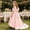 d-252Light Pink536, variant on HAYIMI Child Elegant Girls Party Dress With Satin Bodice Summer Sleeveless Bow Detail Off The Shoulder Lightweight Wedding Style Tween Lovely Dresses