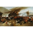 thumbnail image 2 of Alphonse Marie De Neuville 18x12 Black Ornate Wood Framed Double Matted Museum Art Print Titled - The Defence of Rorke's Drift 1879 (1880), 2 of 5