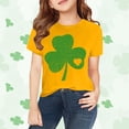 thumbnail image 2 of Ruyang Toddler Kids St Patricks Day Shirt Cute Summer Cotton T-Shirts Short Sleeve Tee Tops Boys Girls Irish Shamrock Graphic Outfit, 2 of 7