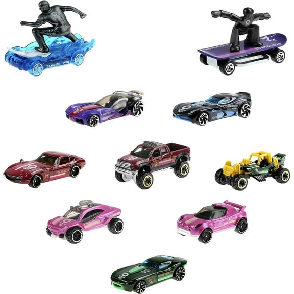Hot Wheels Die Cast Collectible Olympics Vehicles - Tokyo 2020 ~ Set of 10 Collectors Cars