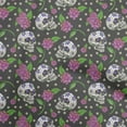 thumbnail image 1 of oneOone Viscose Chiffon Gray Fabric Skull Sewing Fabric By The Yard Printed Diy Clothing Sewing Supplies 42 Inch Wide-aB, 1 of 5
