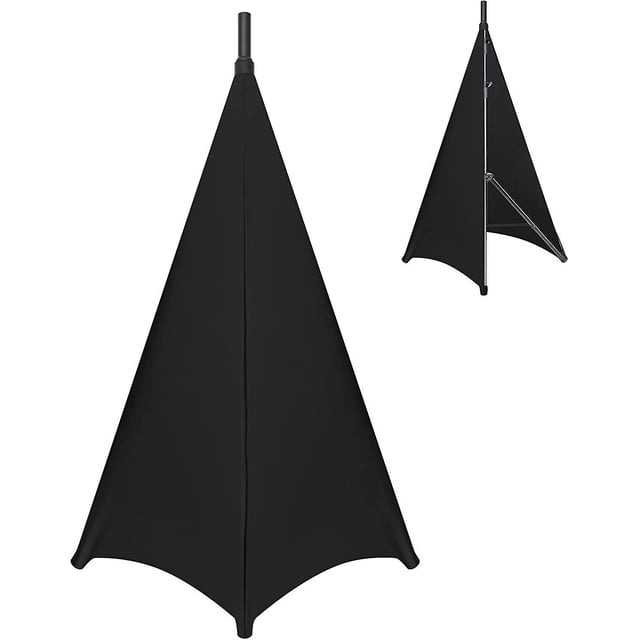 Soporte de altavoz de lona con trípode de 51", negro, Flexible, estirable por 2 lados, soporte de altavoz Flexible de 360 grados