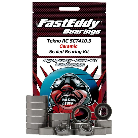 FastEddy Bearings Compatible with Tekno RC SCT410.3 Ceramic Rubber Sealed Bearing Kit