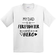 thumbnail image 3 of Inktastic My Dad is a Firefighter and a Hero Youth T-Shirt, 3 of 5