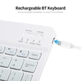 thumbnail image 2 of Graflsoa Clavier Bluetooth Rechargeable Ultra-Mince de 10 Pouces pour Compatibilité Multi-Appareils en Vert Vif, 2 of 7